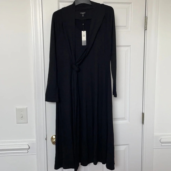 NWT Talbots Wool Black Dress scarf dress size Medium - Picture 1 of 4